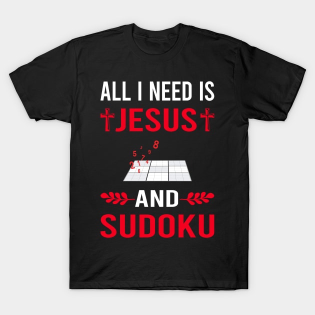 I Need Jesus And Sudoku T-Shirt by Good Day